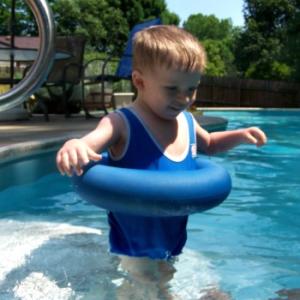 photo of Jacob in pool