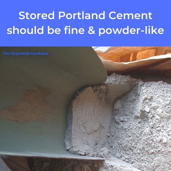 image of powdered look of Portland Cement in bag