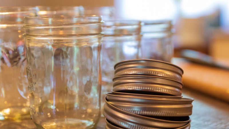 stack of jars and rings